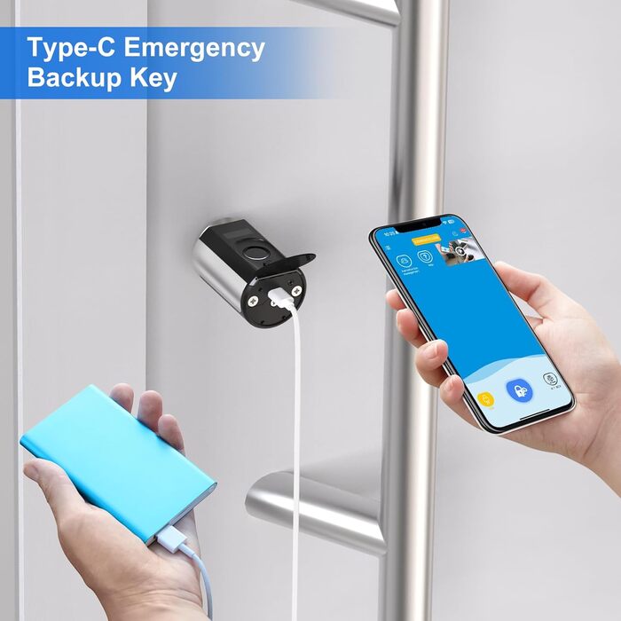 Електронний дверний замок із відбитком пальця WELOCK Touch61, циліндр замка передніх дверей, біометричний відбиток пальця та карта RFID, робочий додаток Bluetooth IP65 для дверей 30-70 мм