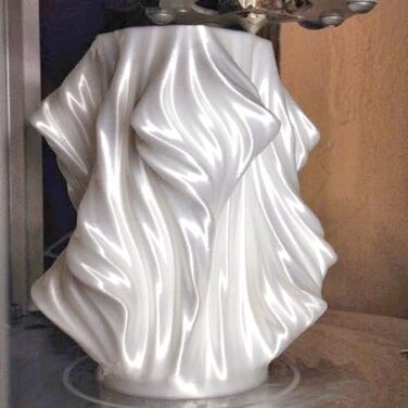 Мм Шовковисто-Сатиновий Білий 1кг нитка для 3D-друку преміумкласу, для гладких та блискучих поверхонь, легка у друці, ідеальна для декоративних та ефектних моделей, 3D PLA 1.75