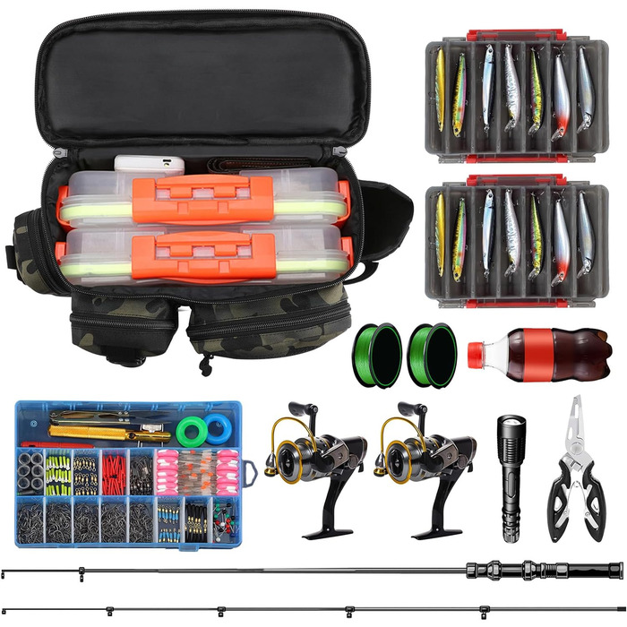 Рибальська сумка zerotop, рибальська сумка для рибальських снастей і рибальських аксесуарів з поясом і плечовим ременем і організація рибальських аксесуарів сумка на плече і рибальське спорядження для риболовлі походів полювання кемпінгу