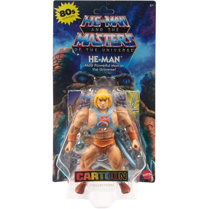 Іграшка Masters of the Universe Origins, фігурка людини-героя з колекції мультфільмів, точно в масштабі, герой заввишки приблизно 14 см в обладунках, з 2 мечами і міні-коміксом, HYD17
