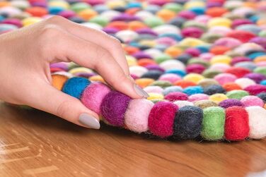 Подушка для крісла Naturling Felt Ball - Подушка для сидіння кругла 34см 100 віргінська вовна (різнокольорова)