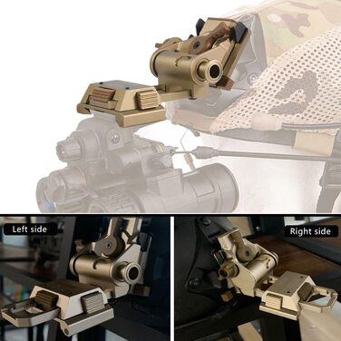 Кріплення для шолома нічного бачення PVS15/18 для L4G24 NVG, металеве кріплення для шолома, регульоване суцільнометалеве алюмінієве кріплення Rhino (золотистого кольору)