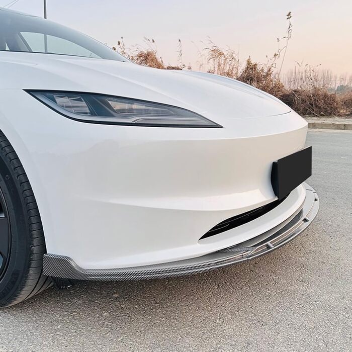 Автомобільний передній спойлер Губа для Tesla Modle 3 Highland 2024 Стійкий до подряпин Стійкий до зіткнень Губа переднього бампера, B/Gloss Чорний звичайний B/Глянець Чорний