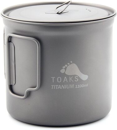 Надлегкий титановий вуличний горщик, складний портативний посуд для пікніка з кришкою, сріблясто-сірий