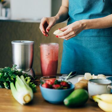 Упаковки 24 унції змінних чашок блендера для оригінальної соковижималки NutriBullet Pro 900 Вт 600 Вт Запчастини для соковижималки Чашки для смузі з 2 насадками блендера з двосторонньою верхньою кришкою Глечик без бісфенолу А, 2