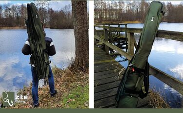 Сумка для вудки Zite Fishing 190 см Чохол для рибалки Rod-Case, водовідштовхувальний чохол для вудки, 3 відділення рюкзак для вудки сумка для риболовлі сумки для риболовлі сумка для вудки сумка для вудки