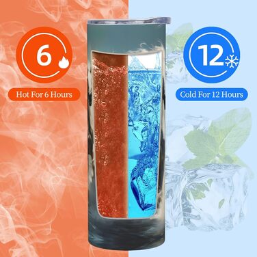 Кухоль з прямою трубочкою, дизайн коні, що біжать по річці, друкований, підходить для кемпінгу, офісу та дому, 590 мл