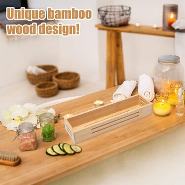 Секційна бамбукова підставка для спецій настінна з гвинтом, клейка наклейка бамбукова підставка для спецій тримач для спецій можна використовувати на дверцятах шаф або холодильника, стоячи або підвішуючи, для дому, офісу, кухні, ванної кімнати, 2-