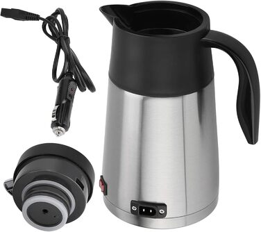 Автомобільний чайник, 1300 мл, нержавіюча сталь, Для кип'ятіння води, кави, сухого молока, яєць - Безпечна конструкція для подорож