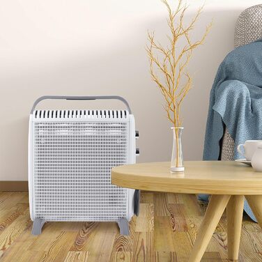 Конвекторний обігрівач Duronic HV180 WE, електричний обігрівач потужністю 2000 Вт, радіаційний обігрівач з електричним радіатором, електричний обігрівач для приміщень, портативний обігрівач для невеликих приміщень