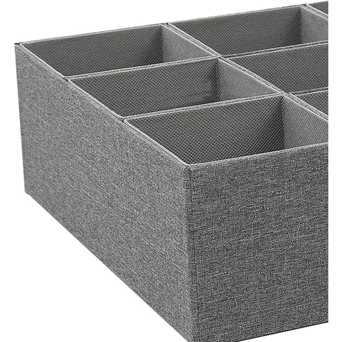 Органайзер для краваток, складний нетканий органайзер з 9 відділеннями для ременів, краваток, шкарпеток, спідньої білизни в шафі (СІРИЙ)