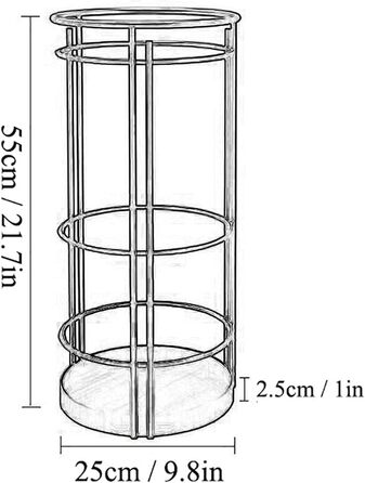 Тримач для парасольки LNNLAA для внутрішнього використання, підставка для парасольки з металу, сучасний тримач для парасольки для дому, внутрішнього та зовнішнього використання, відро для парасольки із заліза з піддоном для крапель, тримач підставки для п
