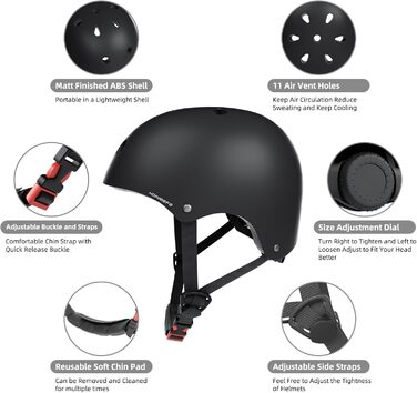 Дитячий велосипедний шолом Дитячий шолом для фігуристів Регульований шолом для 3 років Хлопчик CE-сертифікація для Велосипед Скуте