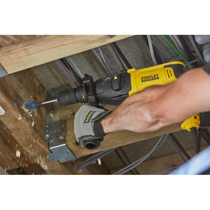 Ударний дриль-шуруповерт Stanley FatMax SDS-plus SFMEH210K (800 Вт, 2,4 Дж, з пневматичним ударним механізмом, обертання вправо/вл