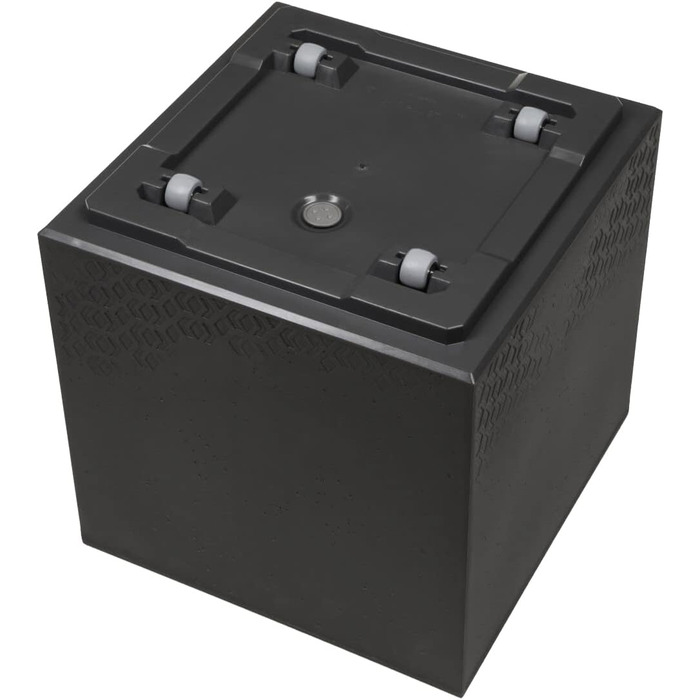 Кашпо Caro бетонного вигляду на коліщатках з пластику 100 переробленого (40см, антрацит) 40см антрацит, 24