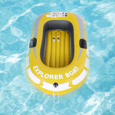 Надувний каяк, ПВХ 1-місний весловий каное на повітряній основі, для риболовлі, дайвінгу, дрейфу, надувний рибальський човен, для легкого веслування, з подвійним клапаном