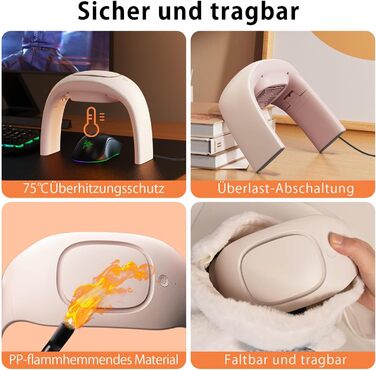 Енергозберігаючий вентилятор-обігрівач, складний килимок для столу з підігрівом, електричний обігрівач для рук з регульованою температурою термостата, подарунок для жінок та чоловіків, білий бежевий