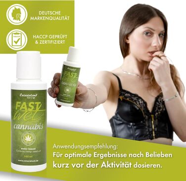 Лубрикант на водній основі Конопляний Sensitive Fastwet, 100 мл