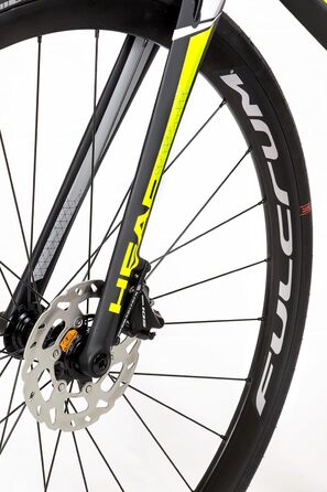 Велосипед Head Unisex I-Speed Team для дорослих, матовий чорний/жовтий, 54