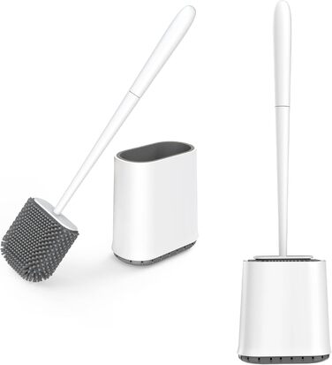 Щітка для туалету силіконова, щітка для туалету силіконова з тримачем для швидкого висихання, щітка для туалету настінна та стояча