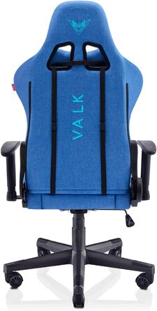 Тканинне ігрове крісло, ігрове крісло (дихаюча м&39яка тканина, нахил спинки 160, 2D підлокітники, ергономічне) Робоче крісло, офісне крісло (сапфірово-синій) Тканина сапфірово-синього кольору