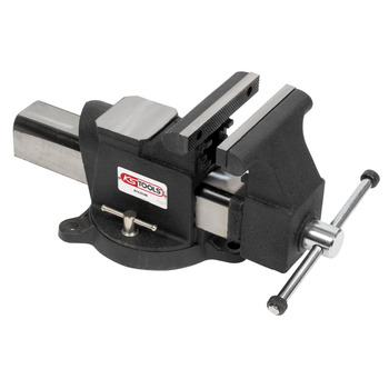 Верстатний гвинтовий струбцина вигнутої форми, 150 мм Тисковий гвинтовий струбцина з чавунної основи та сталевих губок універсальна основа змінні губки розвід до 170 мм, 914.0146