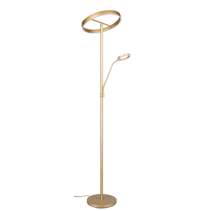 Стільовий торшер Trio Leuchten Willis 449510279, металевий, золотистий, 39 5.5 Вт LED, регульована колірна температура, диммер