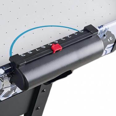 Аерохокейний стіл Relaxdays, дитячий, HBT 73x120x61 см, вкл. 2 шайби та 2 шт. овхачі, хокейний стіл з повітродувкою, чорний/білий