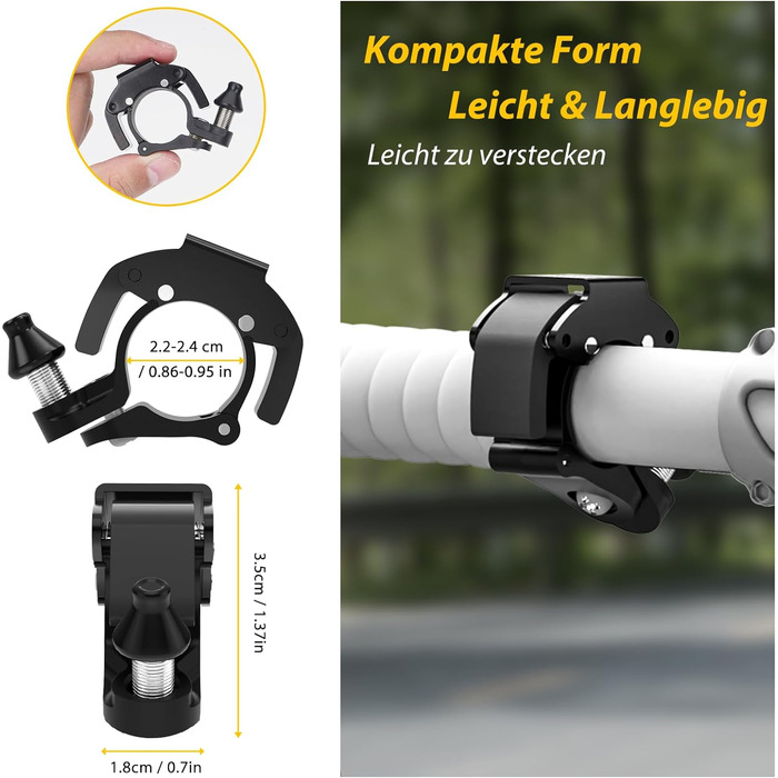 Велосипедний дзвіночок Mini Bell Bicycle, Новий велосипедний дзвіночок Hammer Bell100dB Дзвіночок Гучний велосипедний дзвіночок з