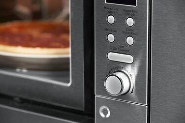 Вбудована мікрохвильова піч MW800 / Мікрохвильова піч 20 л з грилем / Мікрохвильова піч 800 Вт / Гриль 1000 Вт / 5 рівнів потужності / Цифровий таймер / 38 x 56 x 50 см Монтажні розміри (В x Ш x Г) Одинарний