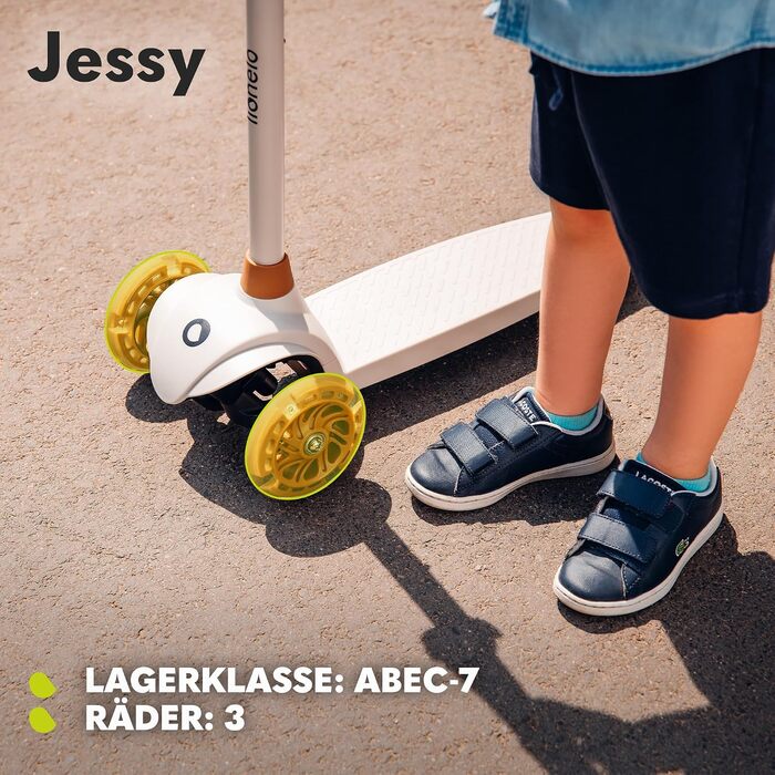 Дитячий триколісний самокат LIONELO Jessy Premium для дітей від 3 років до 50 кг, 56 x 26 x 60-80 см, коричневий