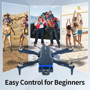 Дрон K417 із подвійною камерою 1080P, безконтактний дрон зі світлодіодною блакитною лампою та електричною камерою, квадрокоптер із