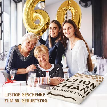 Подарунок на 60-річчя для жінок та чоловіків, кумедний подарунок на день народження у вигляді ковдри, подарунки на 60-річчя для жінок та чоловіків, подарунки на 60-річчя для жінок, дівчат, мам та тат, подарунки для дбайливого поводження