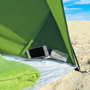 Пляжний намет для активного відпочинку Helios Air - туристичний пляжний намет із захистом від ультрафіолету 80 та вікном, що закривається, пляжний намет для подорожей (зелений)