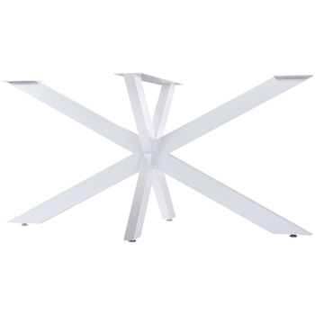 Ніжки для столу CLP Hardwick I Полозки для саморобних столів висотою 71 см I Каркас столу у формі зірки виготовлений зі сталі з порошковим покриттям, колір білий, розмір 150x78x71 см