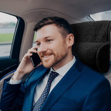 Подушка для шиї Weysat для шезлонга, подушка для голови, регульована плюшева подушка, валик для шиї, нековзка, флісова, для дивана, подушка для підтримки шиї та голови для подорожей, дому, крісла-реклайнера, дивана, крісла (чорна)