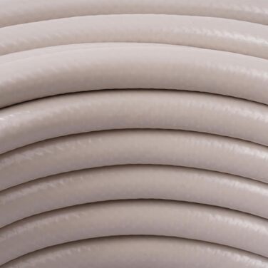 Шланг садовий Relaxdays, 20 м, універсальний водяний шланг 1/2, стійкий до УФ-випромінювання та погодних умов, тканинний садовий шланг, PP, бежевий