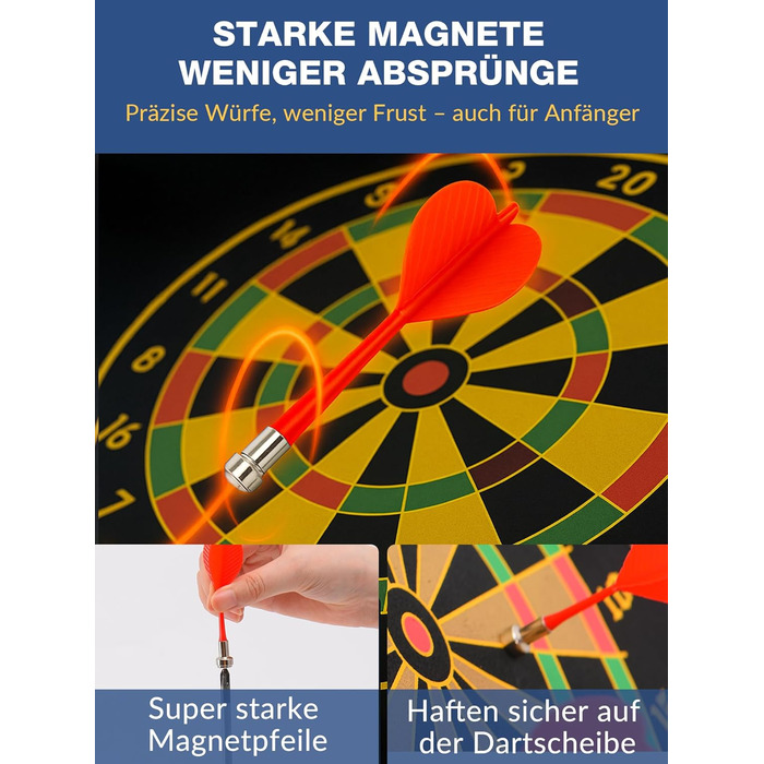 Магнітна мішень для дартсу BATURU для дітей віком від 4 років, двостороння магнітна мішень для дартсу з 12 безпечними дротиками, подарунок для хлопчиків на дні народження та Різдво, ігри в приміщенні/на вулиці