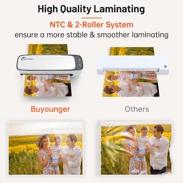 Ламінатор A3 A4 з 25 ламінувальними пакетами, 9-в-1 ламінатор A3 A4 A5 A6, ламінатор з різаком для паперу та закруглювачем кутів, ламінатори для фотографій для домашнього, офісного та шкільного використання
