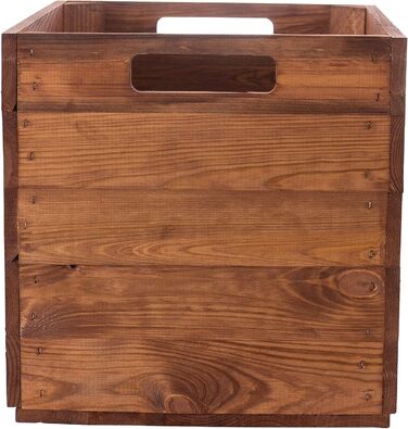 Фруктові ящики онлайн 4 дерев&39яні ящики Kallax у вживаному вигляді з доступом з 2 боків, 32x37,5x32,5 см - для декору, для зберігання на полиці Kallax, 32x37,5x32,5 см, коричневі, 4