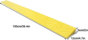 Портативний бордюрний пандус заввишки 1-5,5 см, нековзний пороговий пандус для дверей, ванних кімнат, супермаркетів, в'їздів у гаражі, ріжеться (колір: , розмір: 100x8x2,5 см)