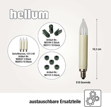 Свічник для ялинки 20 лампочок hellum