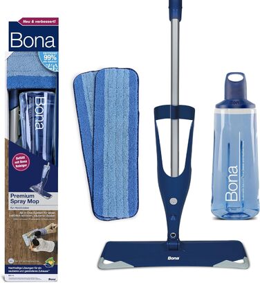Швабра для підлоги Bona з функцією розпилення, набір швабр з розпиленням преміум-класу для дерев'яних підлог, швабра з розпиленням