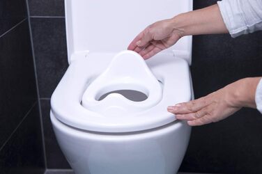 Сидіння для унітазу Rotho Babydesign Bella Bambina - Дитяче сидіння для унітазу сірого кольору - Міцне сидіння для унітазу для діт