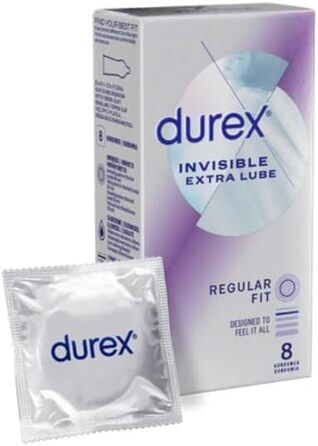 Презервативи Durex Invisible Extra Lube, 8 шт, стандартна ширина