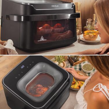 Аерофритюрниця Cecotec Cecofry Advance 10000 Full Vision, 10 л, 40-200 C, чорна