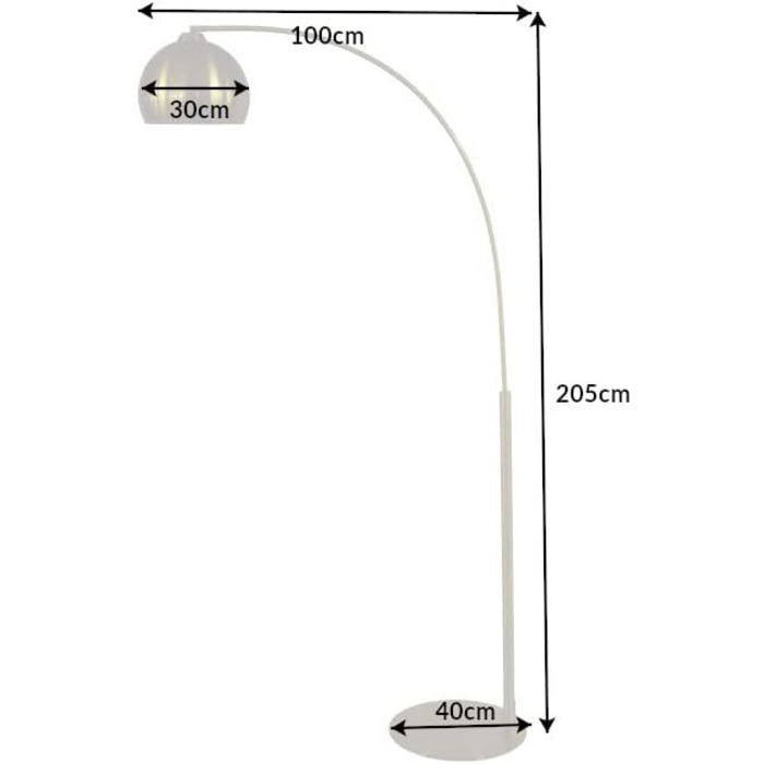 Ершер Riess Ambiente Elegant Arc Lamp LOUNGE DEAL 205см Золотий торшер Дуговий світильник Торшер Світильник для вітальні