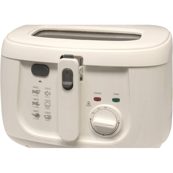 Фритюрниця DESKI 1800 Ватт 2,5 літра нержавіюча сталь біла