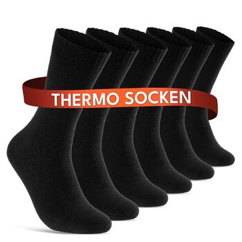 Пари термошкарпеток для жінок та чоловіків, зимові шкарпетки, повністю махрові, розміри 39-42, 6 пар Чорний, 6 12 24