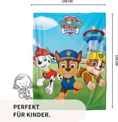 Дитяча ковдра Щенячий патруль, ніжна та м&39яка, 130x170 см Флісова ковдра для дівчаток та хлопчиків Затишна ковдра Подарунок для 3-річних дітей